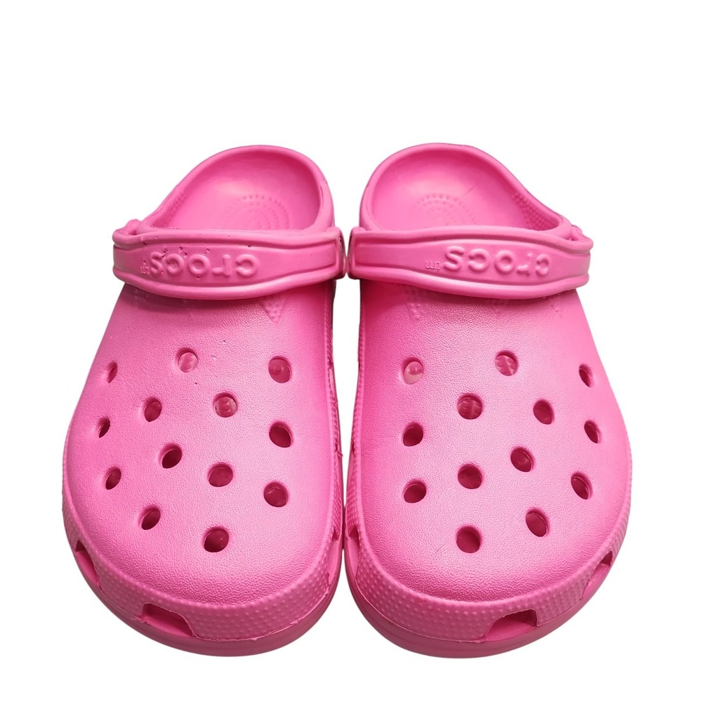 Crocs Classic Clogs Womens US 10-11 Pink Perforated Waterproof Comfort‎ Slip On